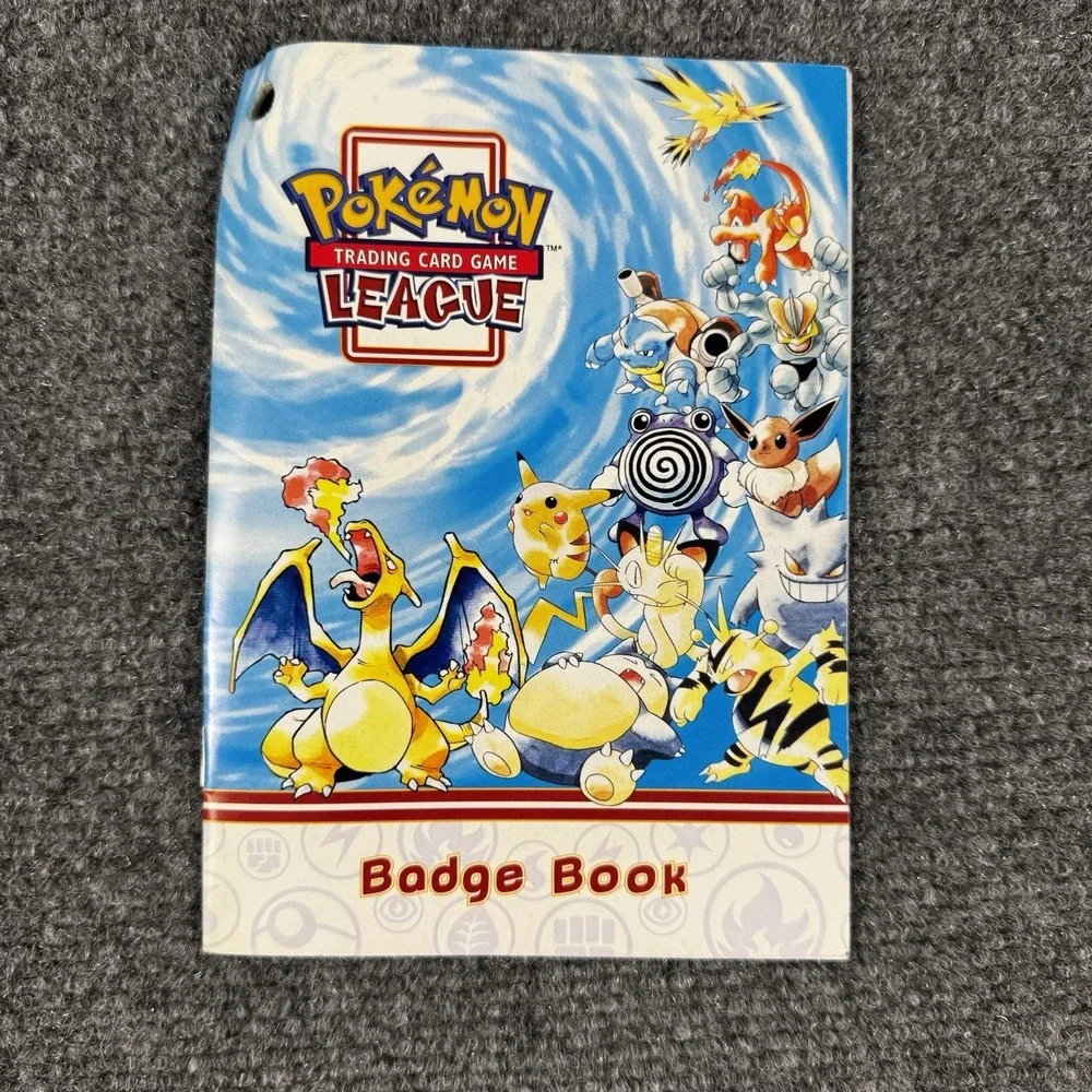Vintage 1999 Pokémon Trading Card Game League Badge Book